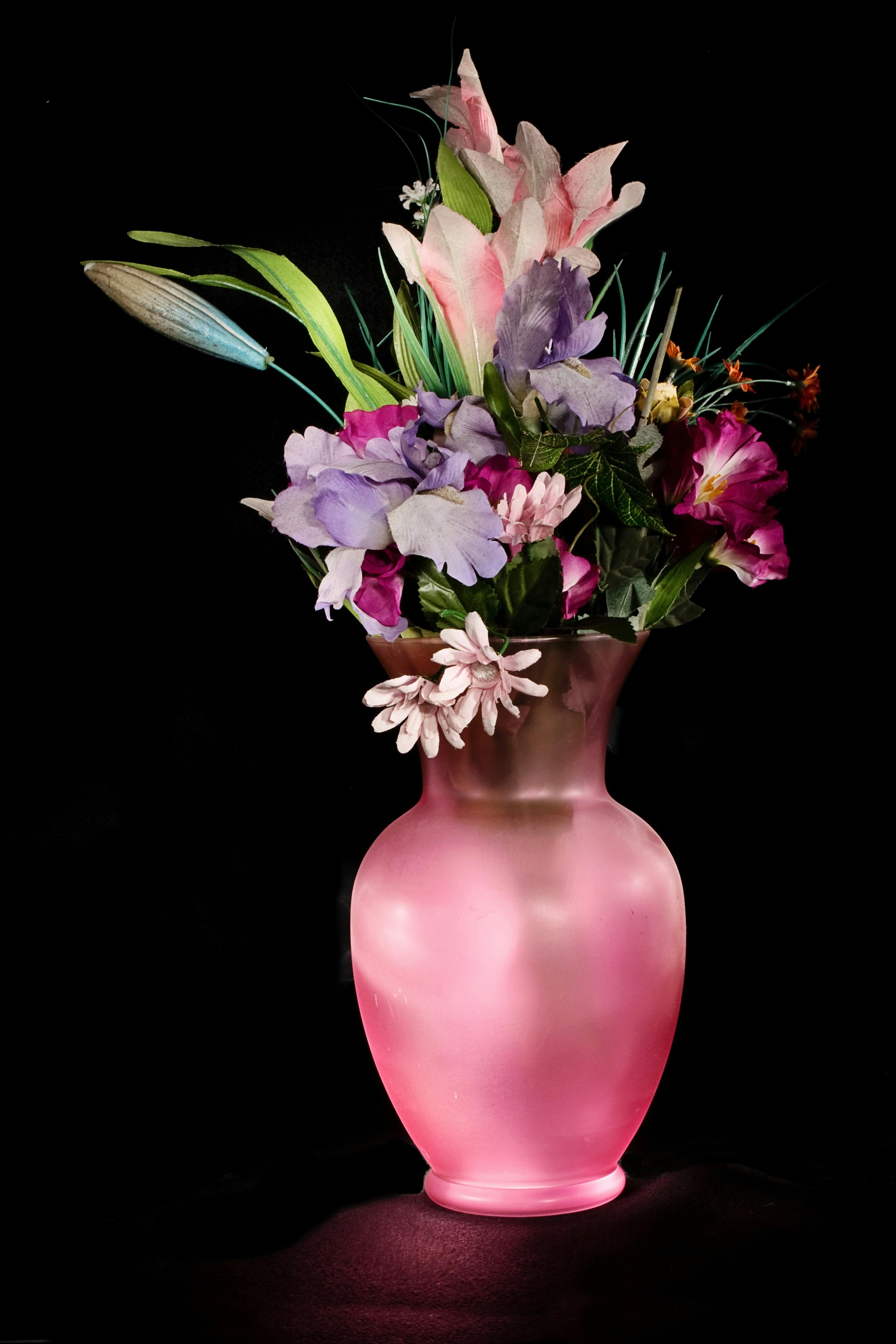 Decorative flower vase on home table